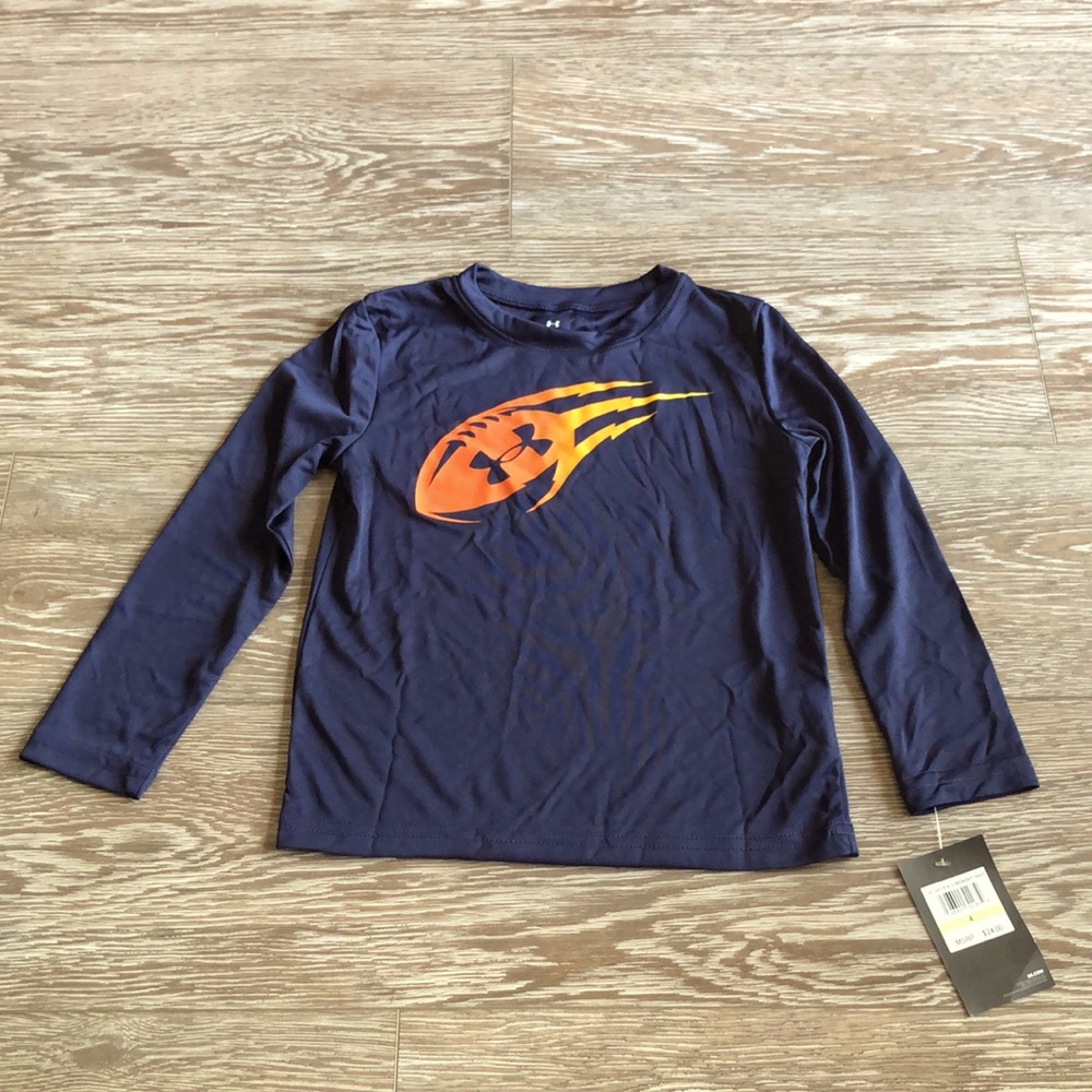 Under Armor- Boys Fast Football 🏈 Long Sleeve Tee